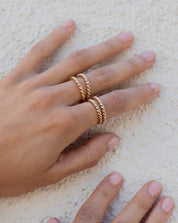 Bold Rope Ring - Gold Filled