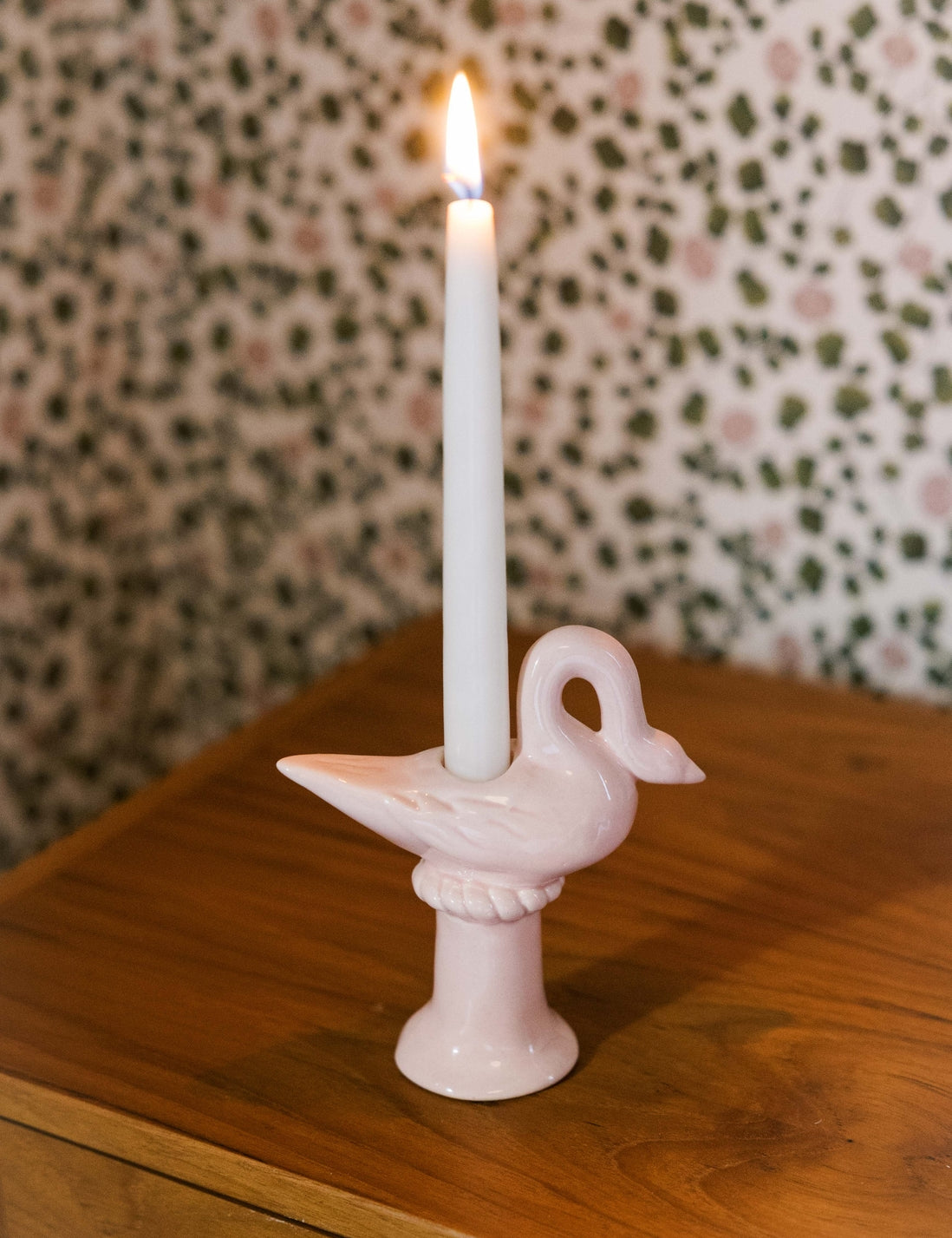 Nordic Swan Candlestick Holder