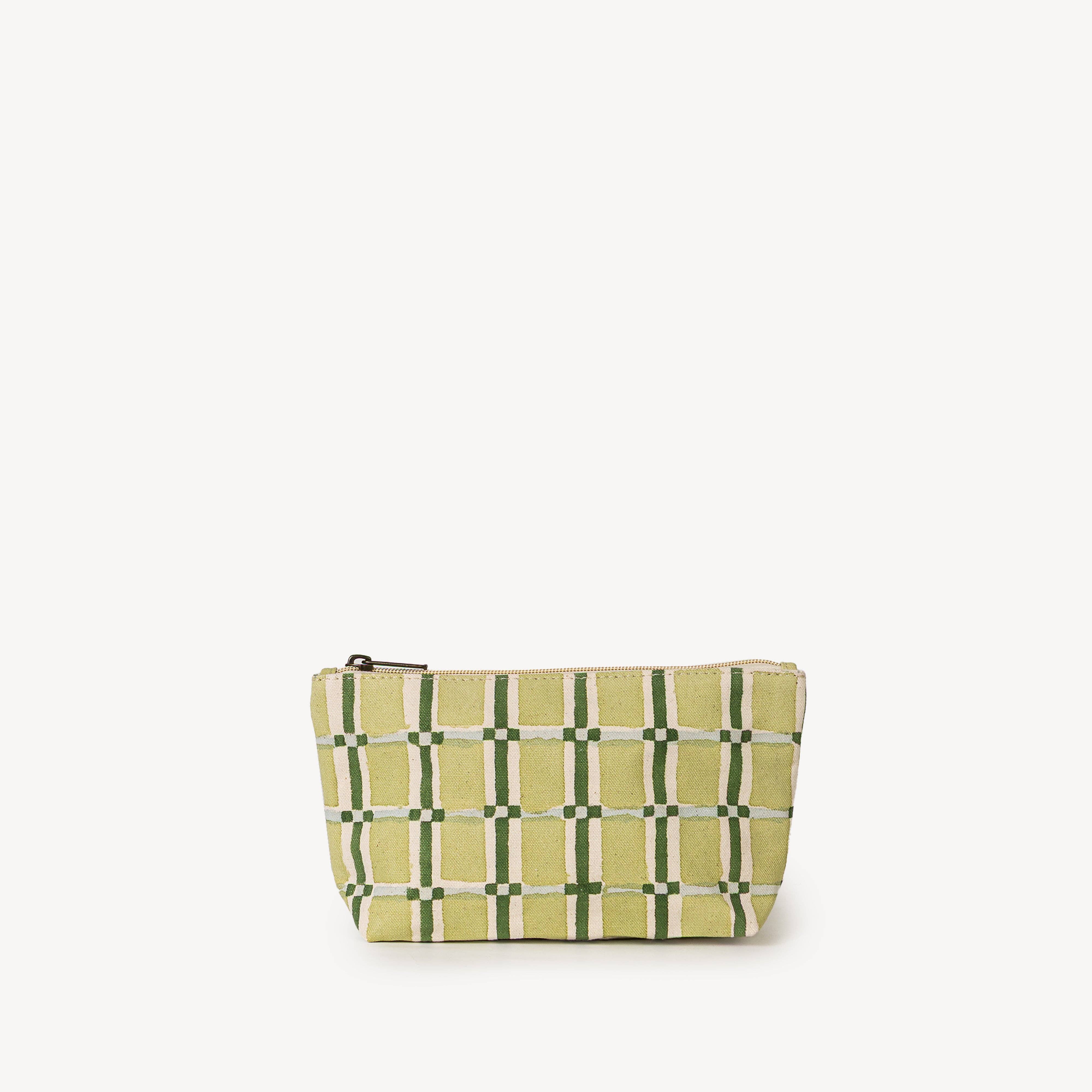 Small Waterproof Pouch - Moss Check