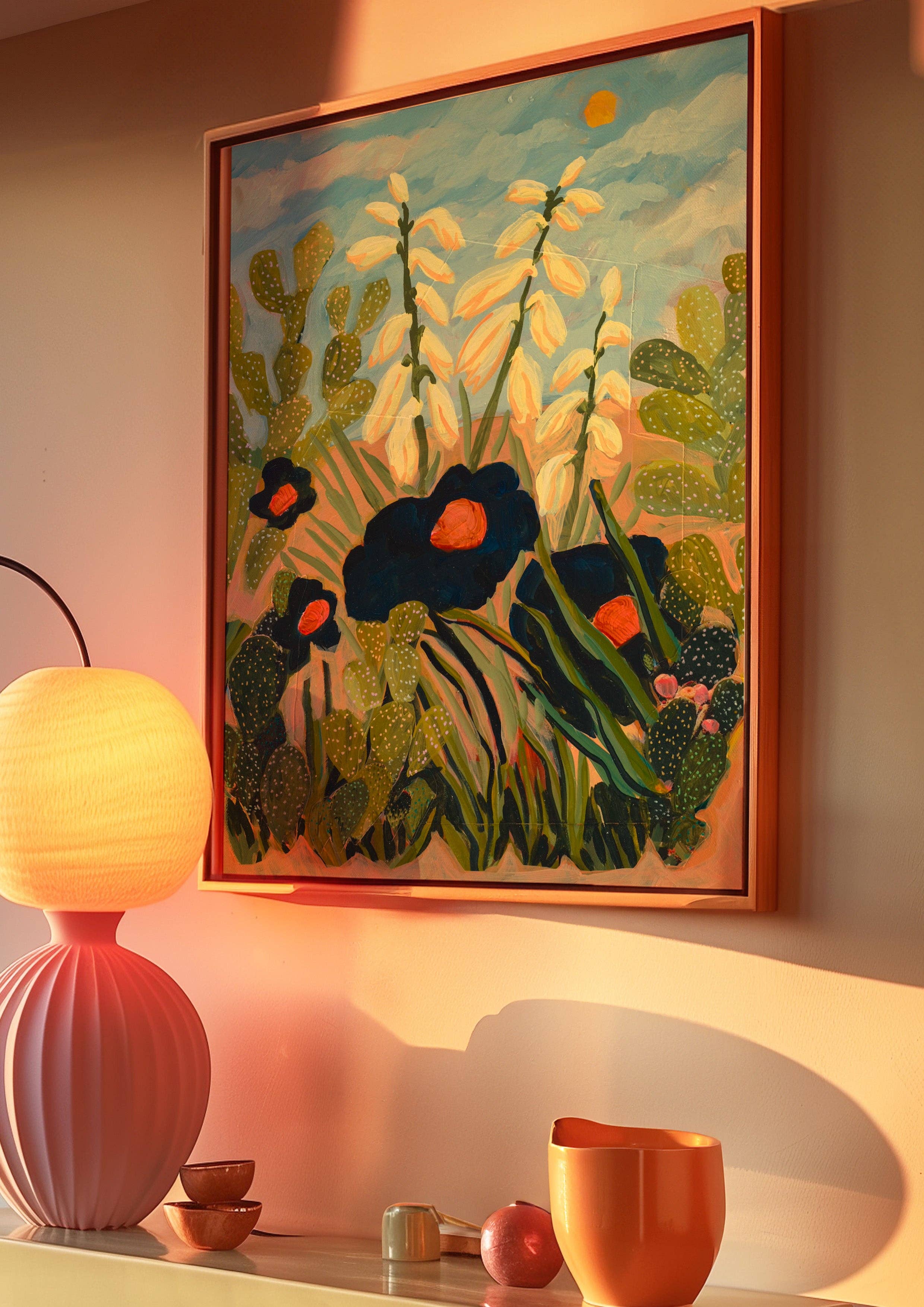 Desert Floral Yucca Cactus Print