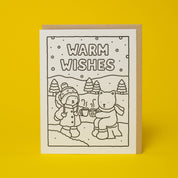 Warm Wishes Coloring Card