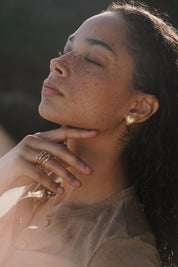 Tilt Ring - Topaz/Gold