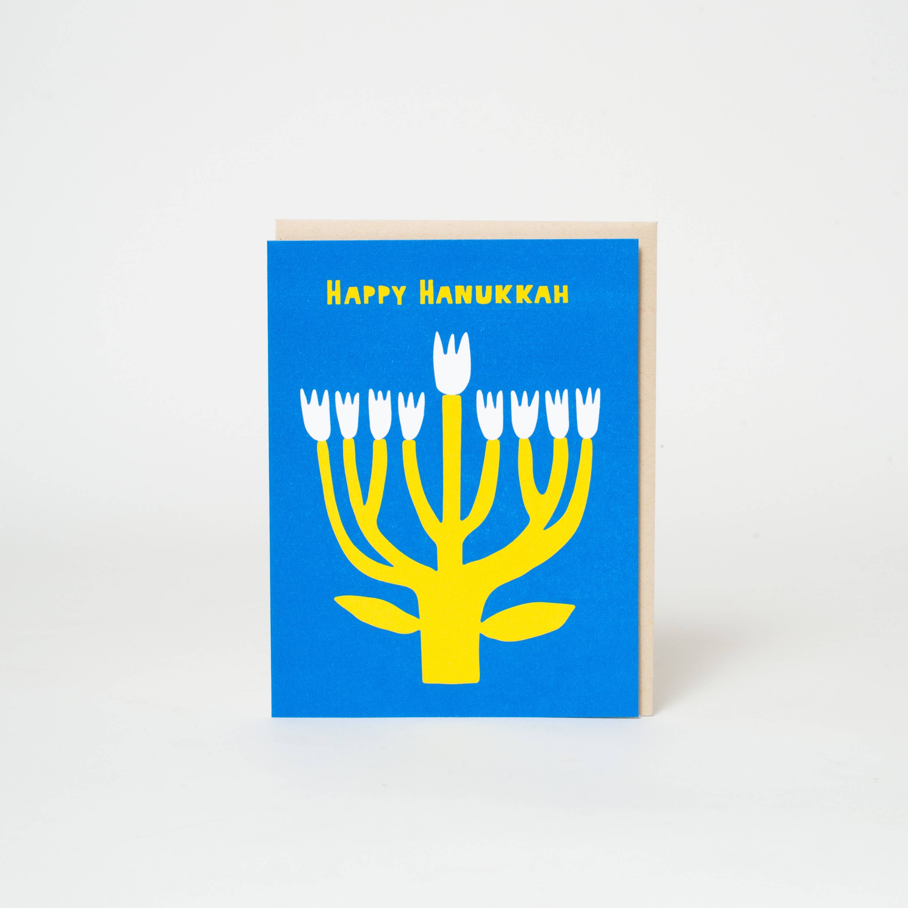 Hanukkah Flower Menorah Card