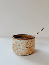 Raw Rim Salt Cup and Spoon