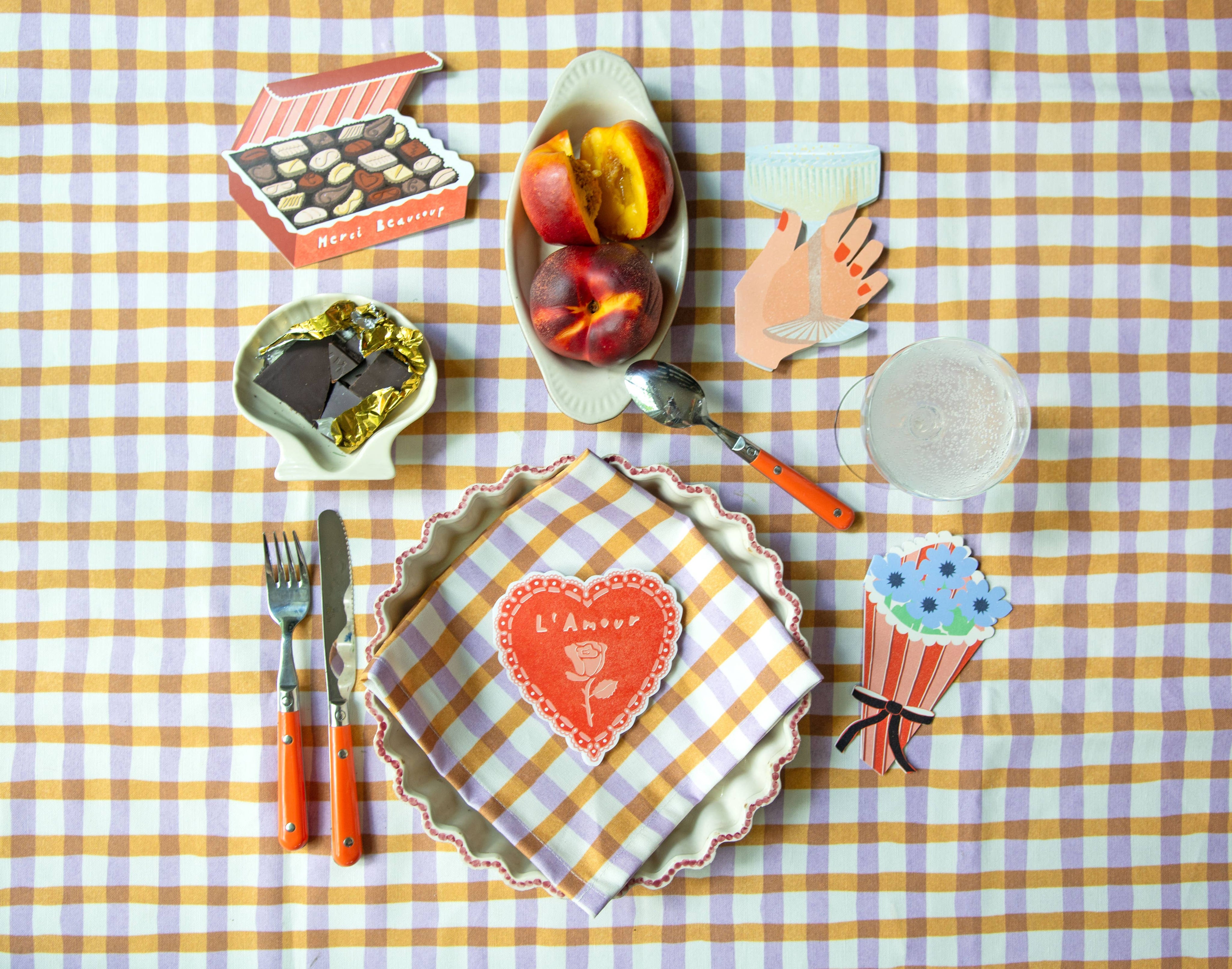 Rose Heart Die Cut Card