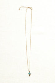 Aster Necklace - Yellow Bronze + Gold Fill / Turquoise