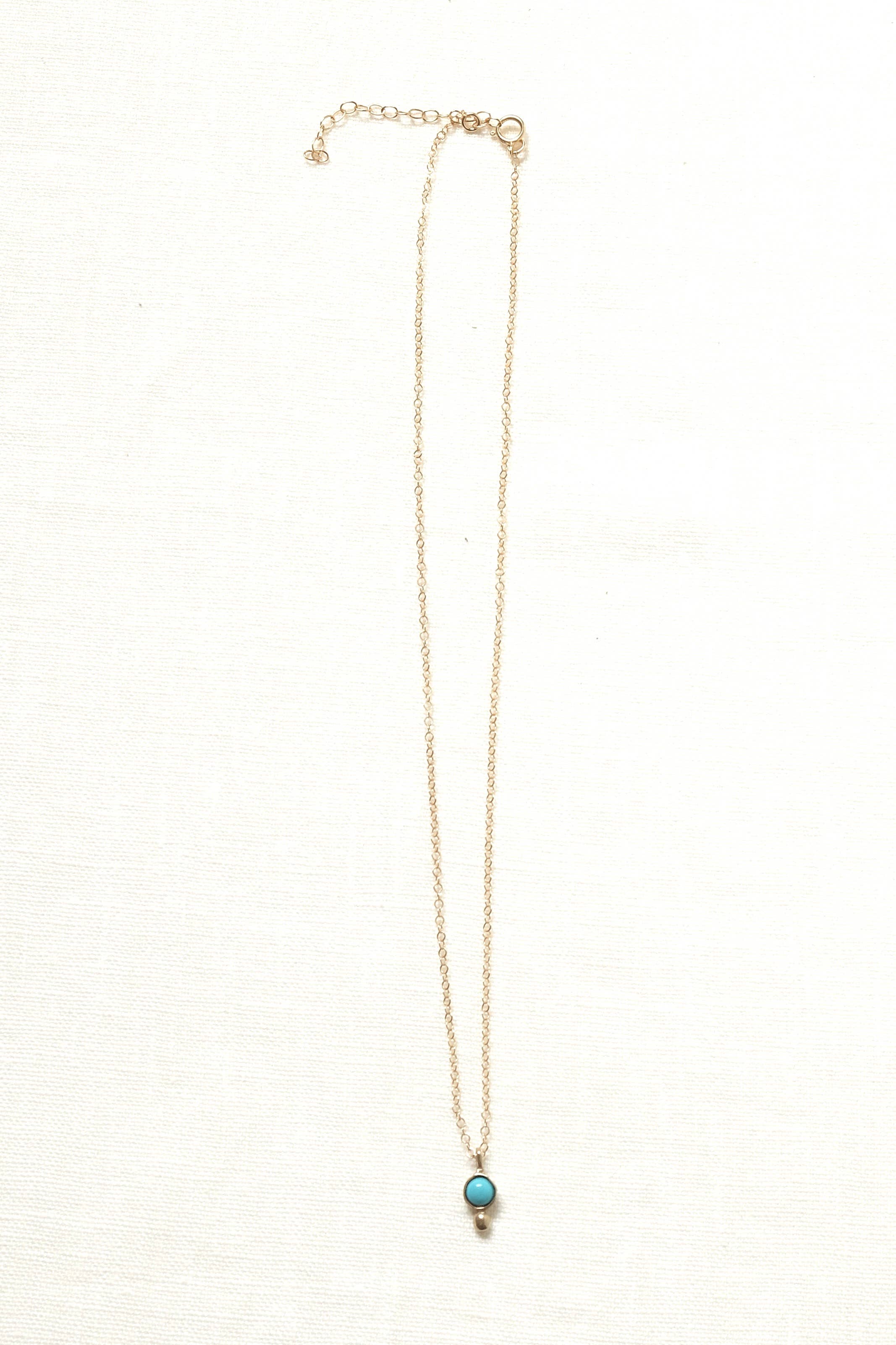 Aster Necklace - Yellow Bronze + Gold Fill / Turquoise