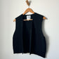 Granny Cotton Sweater Vest - Black
