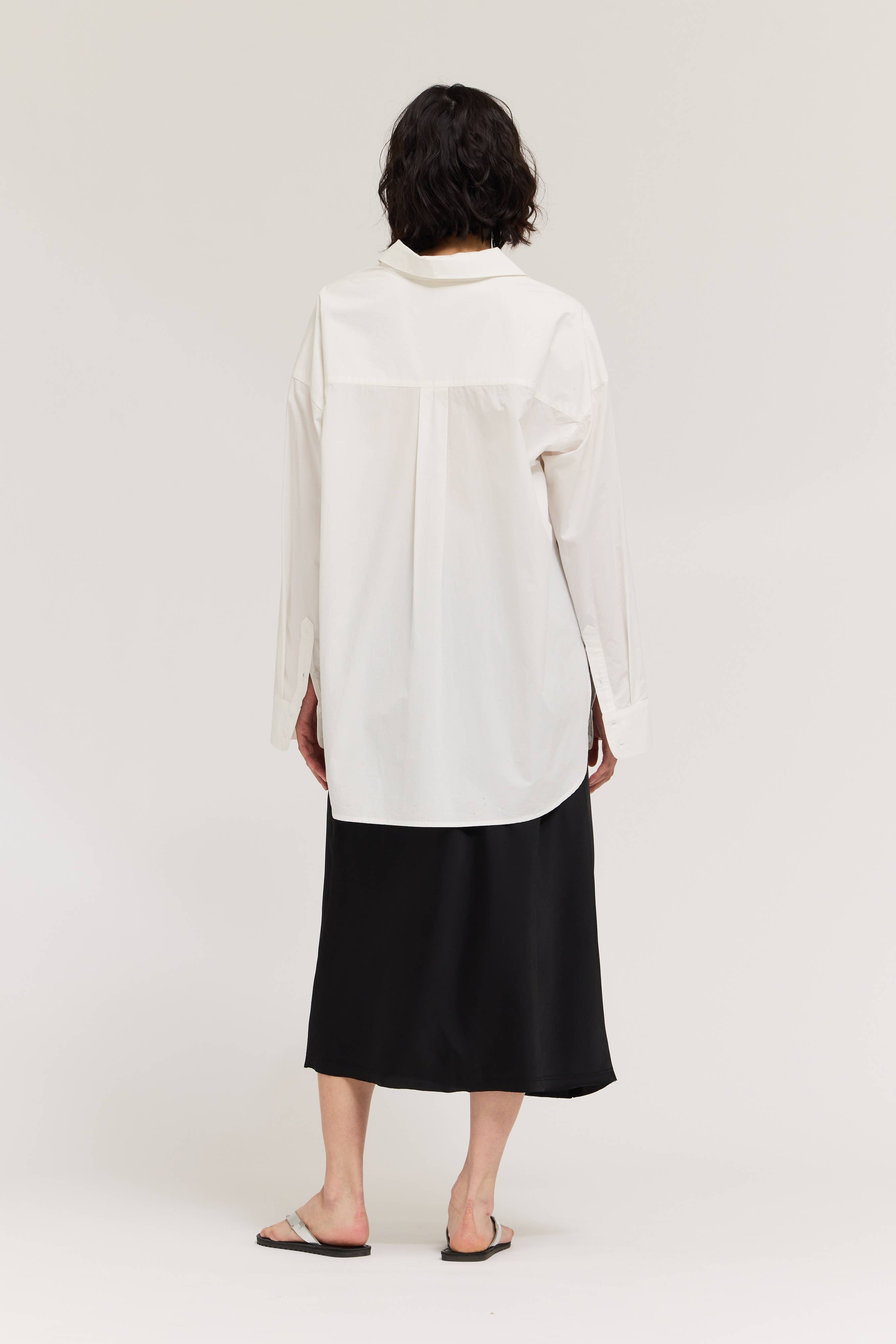 Oversized Round Hem Shirt