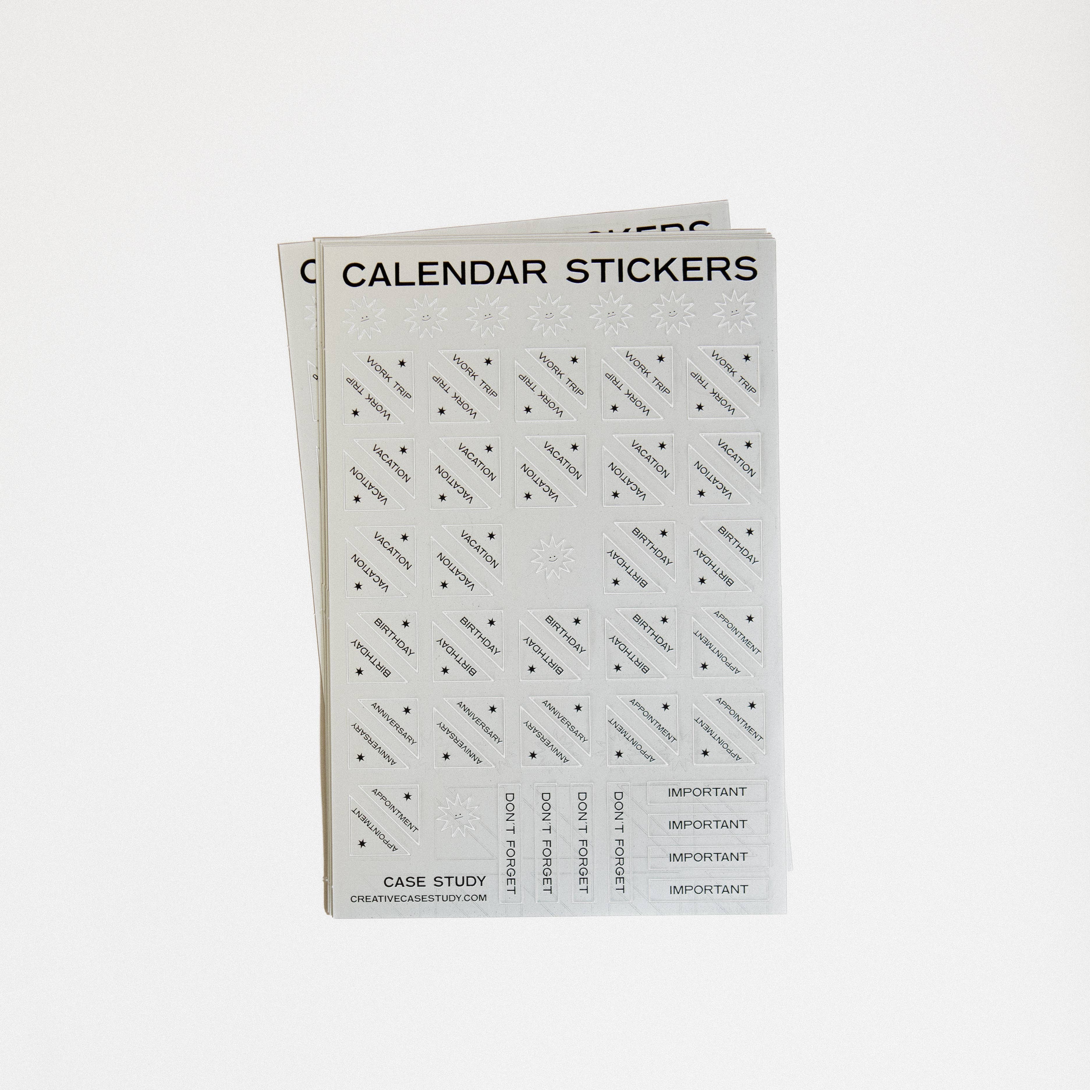 Chrome Calendar Stickers