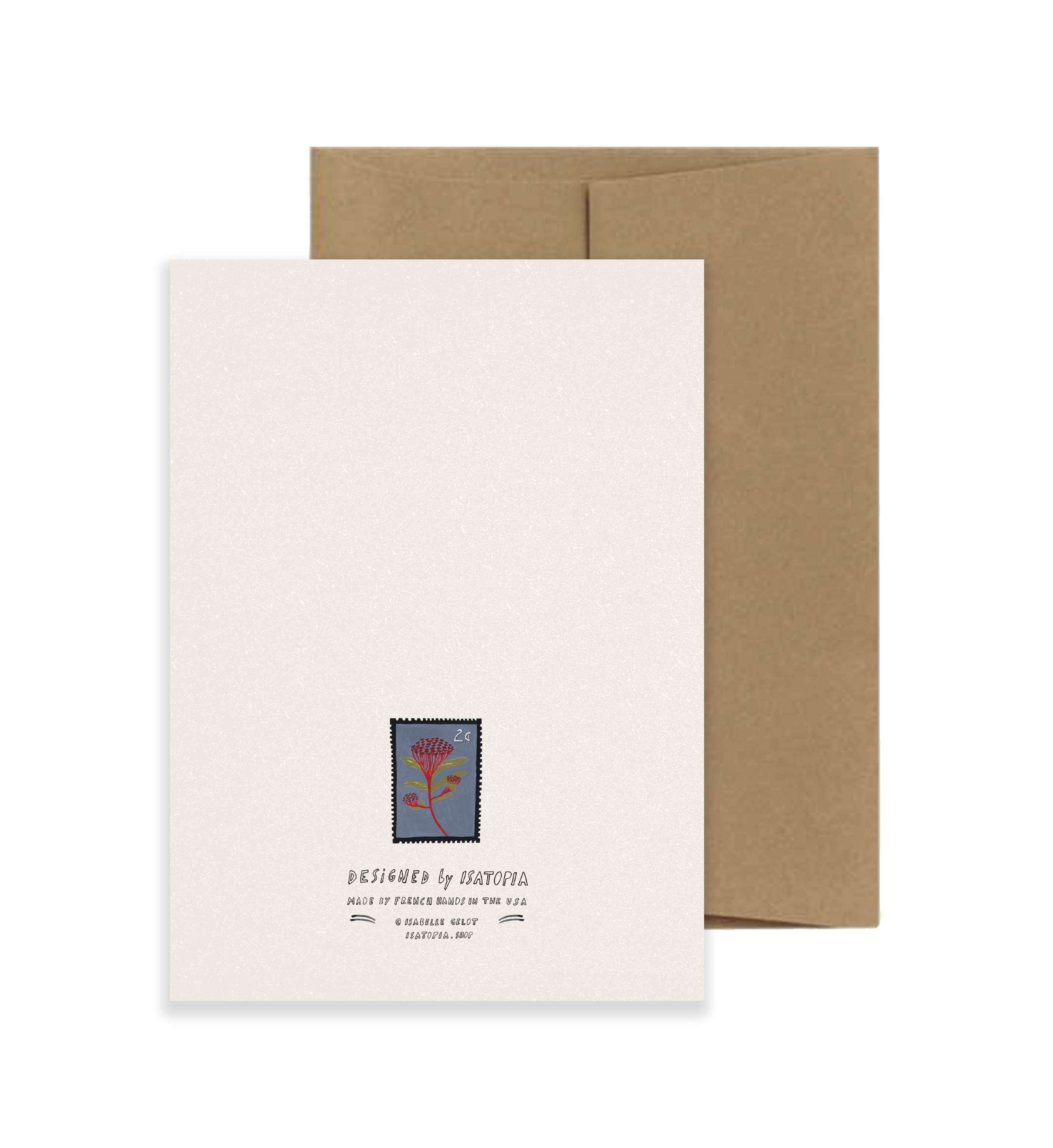 Vintage Flower Stamp Card