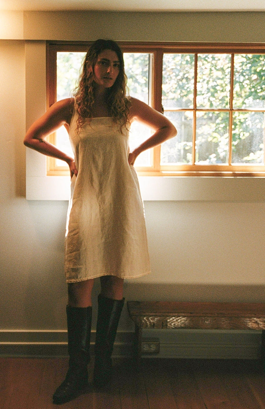 Jardin Linen Dress - Cream