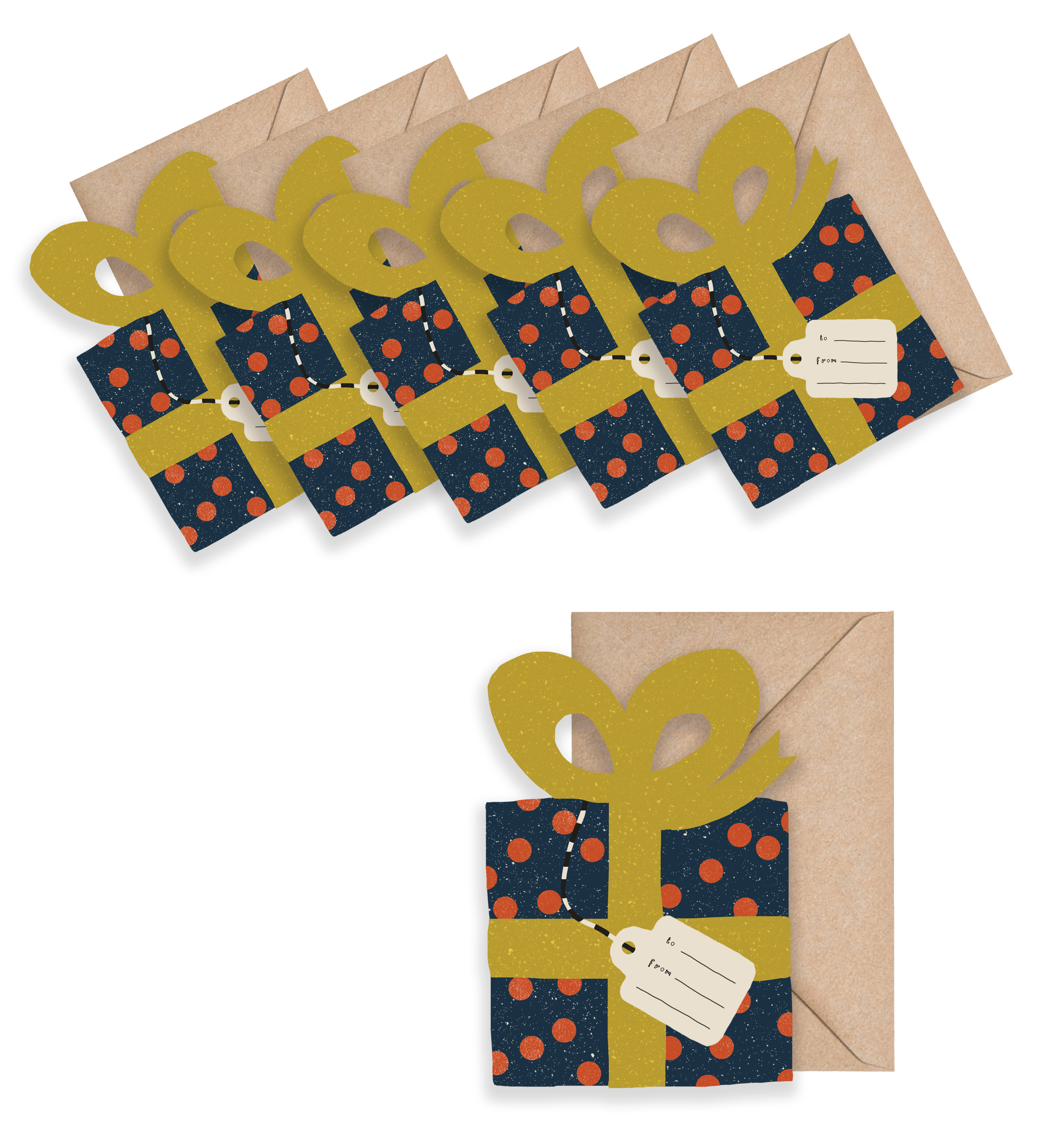 Holiday Gift Mini Cards - Box of 6