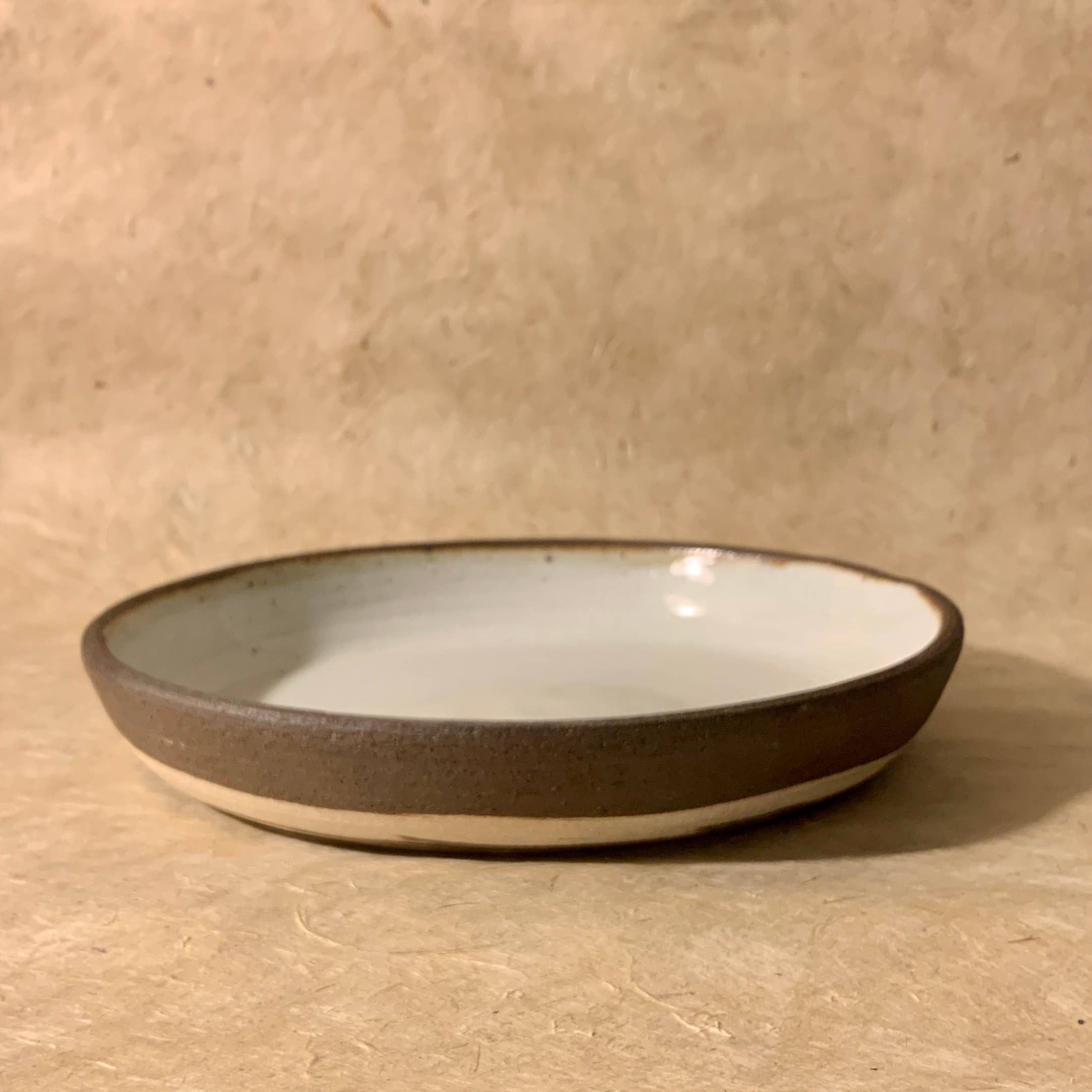 9" Marbled Coupe Bowl - Dark Brown & White