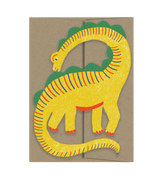 Yellow Dino Die Cut Card