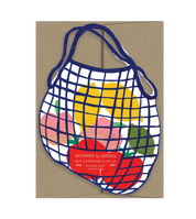 Market Bag Die Cut Card