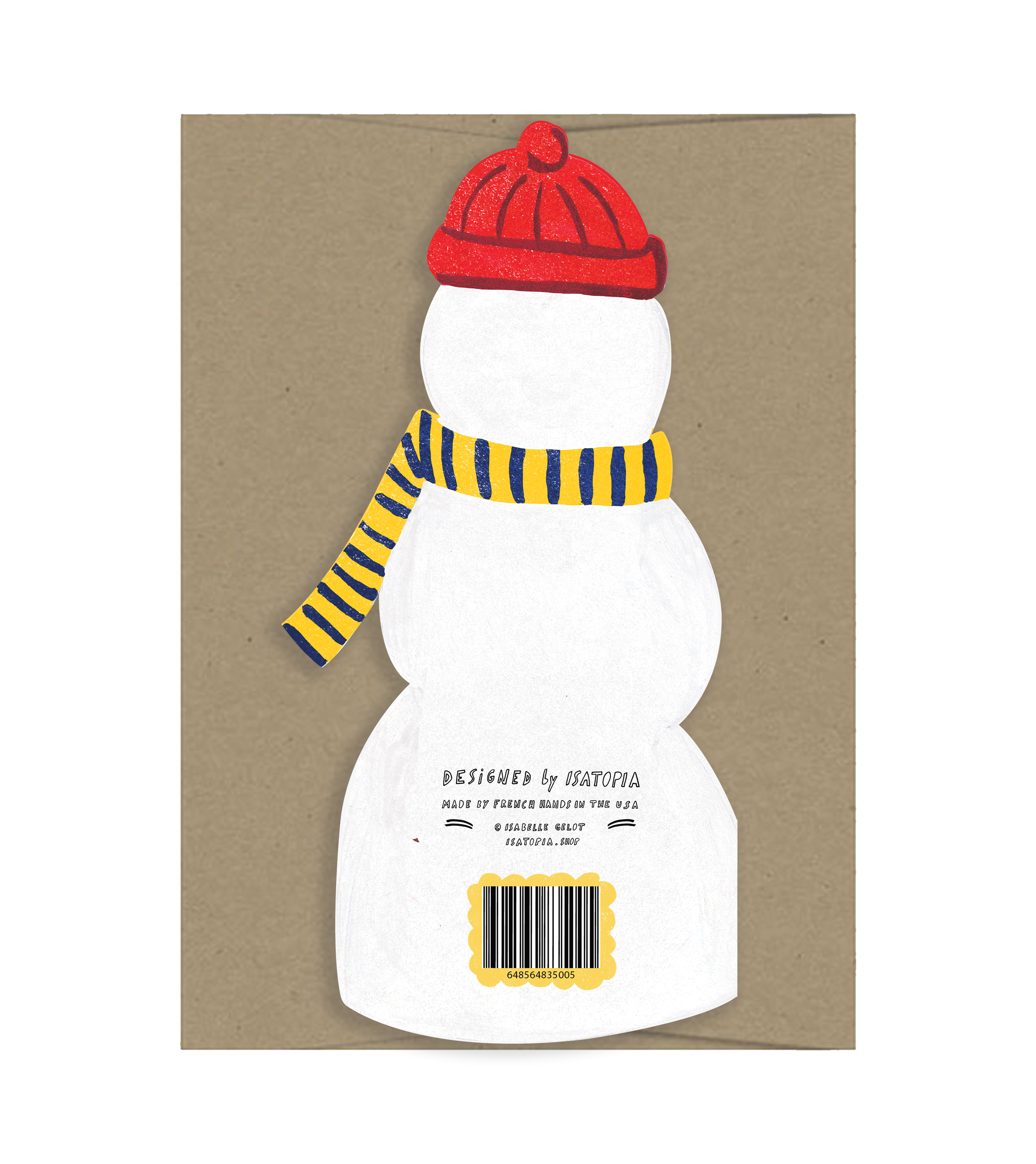 Snowman Die Cut Card