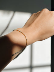 Thin Box Bracelet - 14K Gold Plated