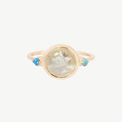 Hidden Star Ring - Moonstone & Turquoise/Gold