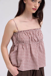 Crop Shirred Bust Tank Top