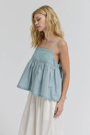 Embroidered Sleeveless Top