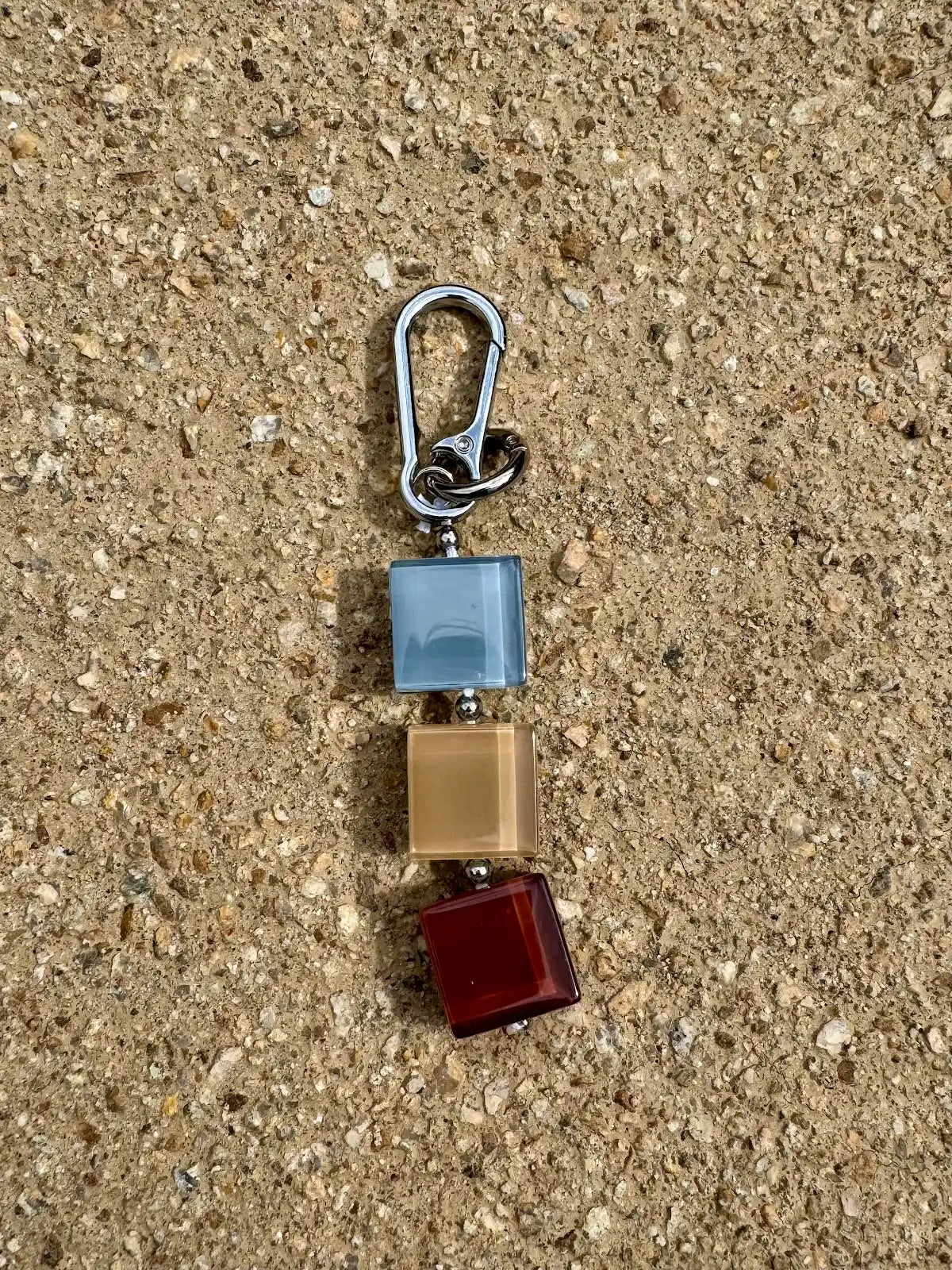 Glass Tile Bag Charm / Keychain