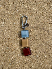 Glass Tile Bag Charm / Keychain