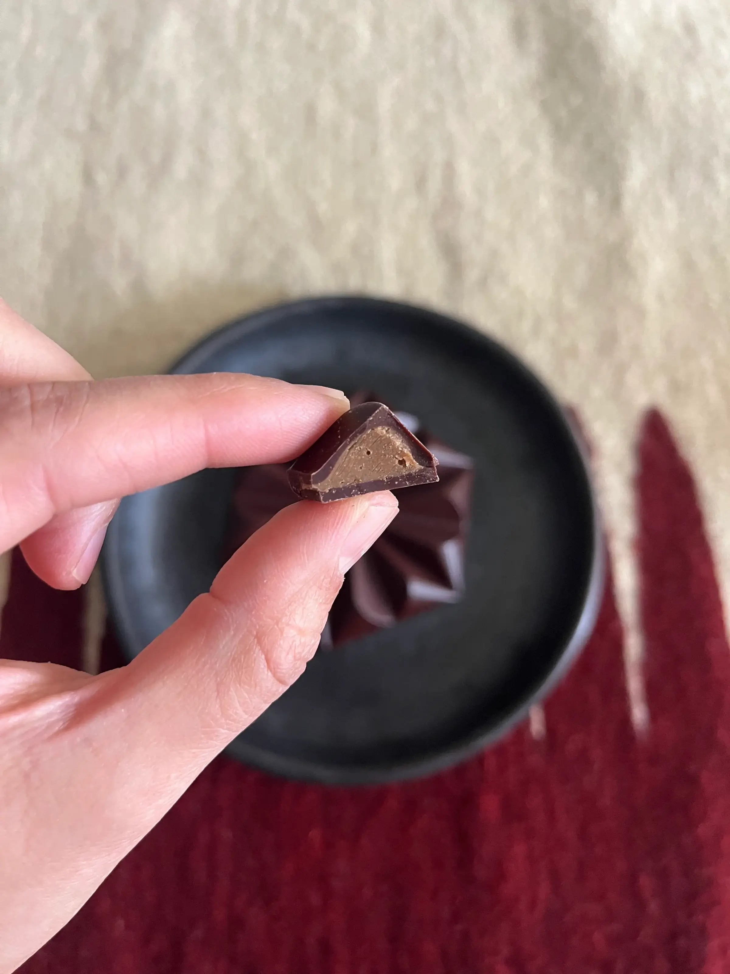 Toasty Horchata Almond Butter Filled Dark Chocolate