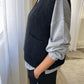 Alpaca Grandpa Vest - Ebony