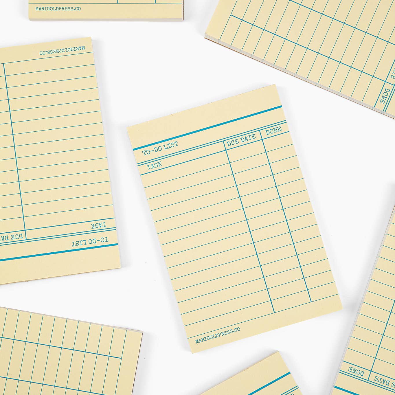 Library Card Notepad - Yellow