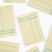 Library Card Notepad - Yellow