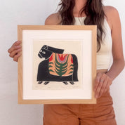 Three Tulip Pony Handmade Print