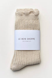 Linen Scallop Socks