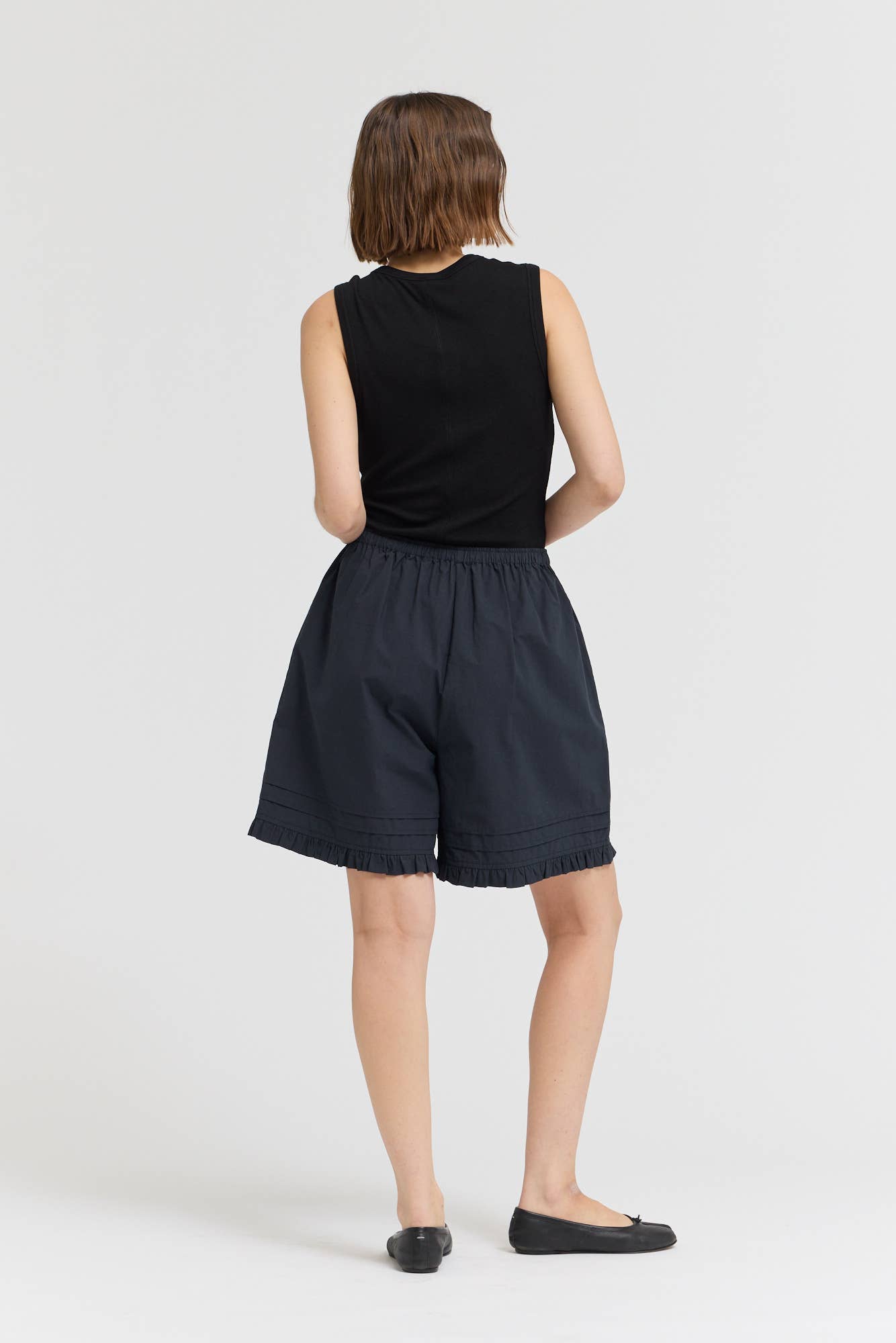 Ruffle Pleat Shorts