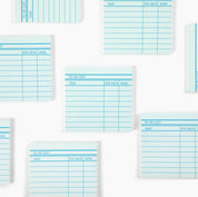 Library Card Post-It ® Sticky Notes - Green