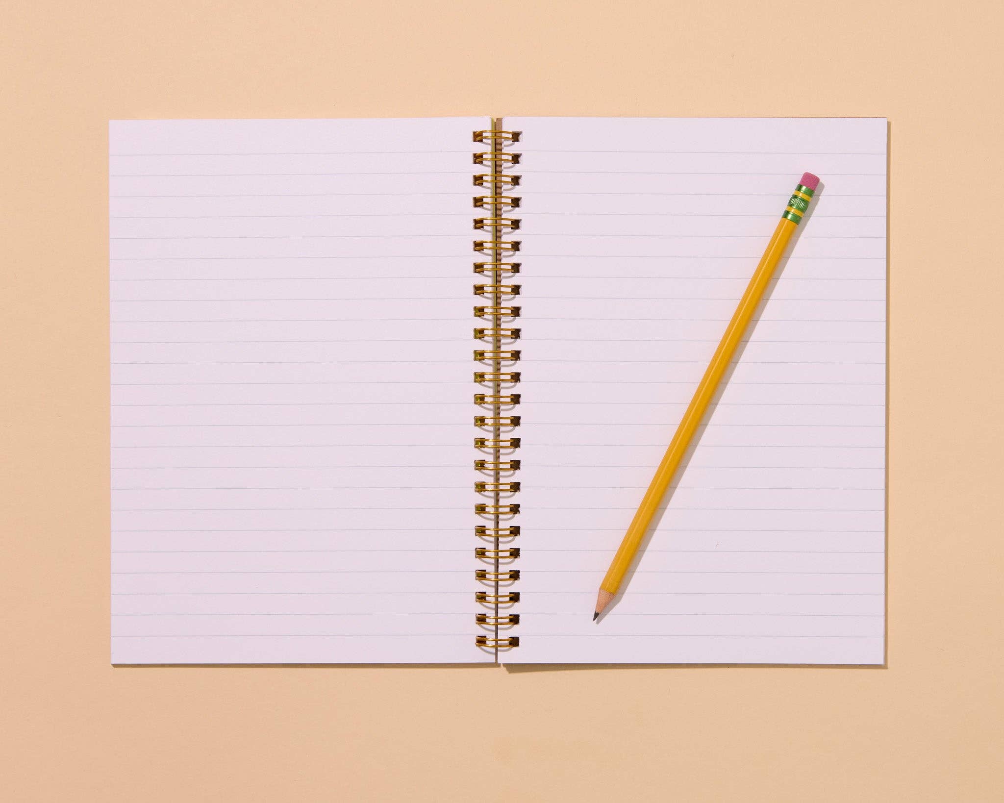 Letterpress A5 Spiral Notebook (Lined)—Gingham
