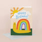 Snail Rainbow Birthday Greeting Card