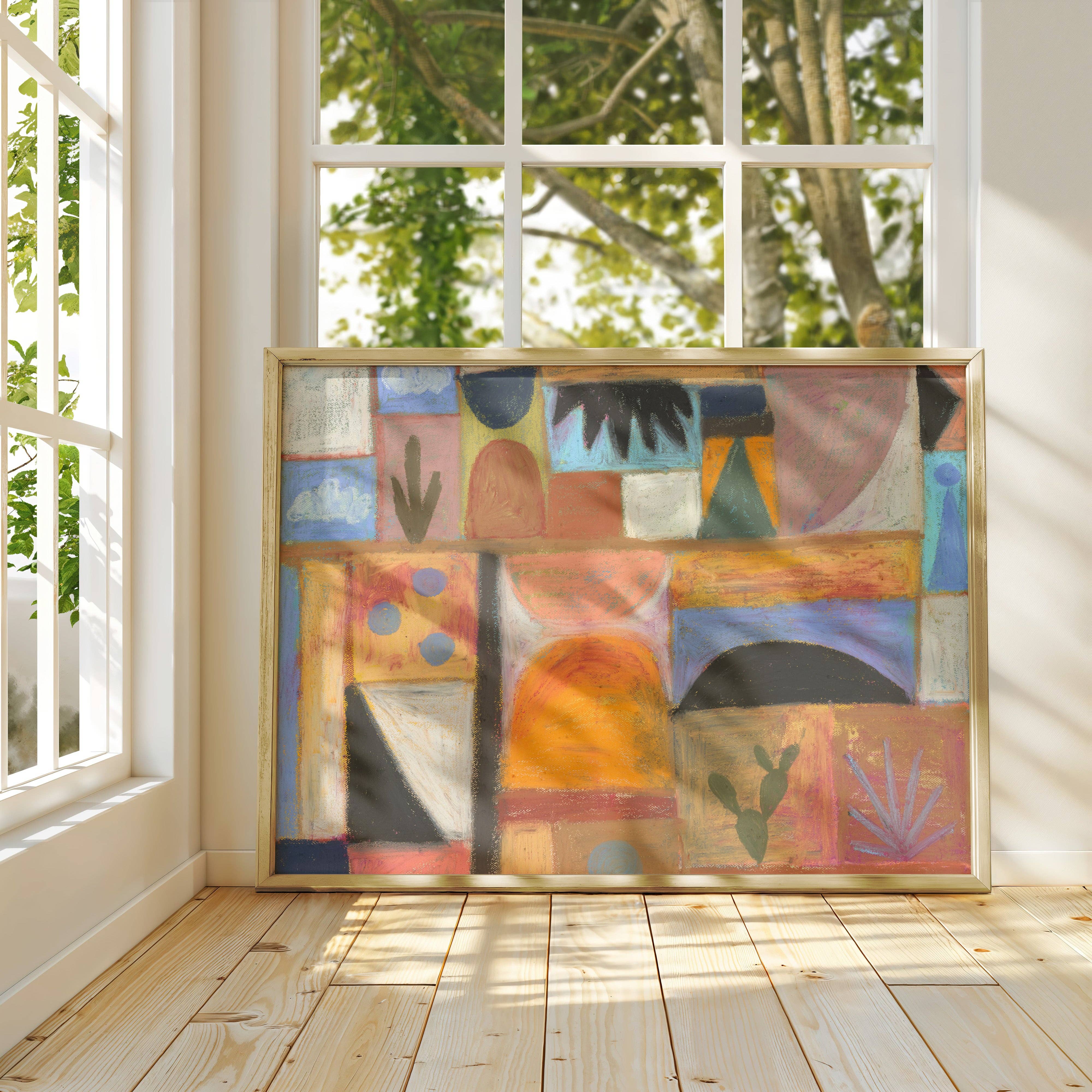 Southwestern Midcentury Collage Art Print