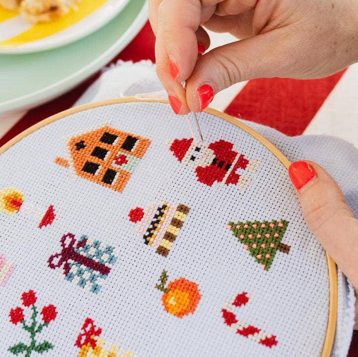 Colourful Beginner Christmas Cross Stitch Kit