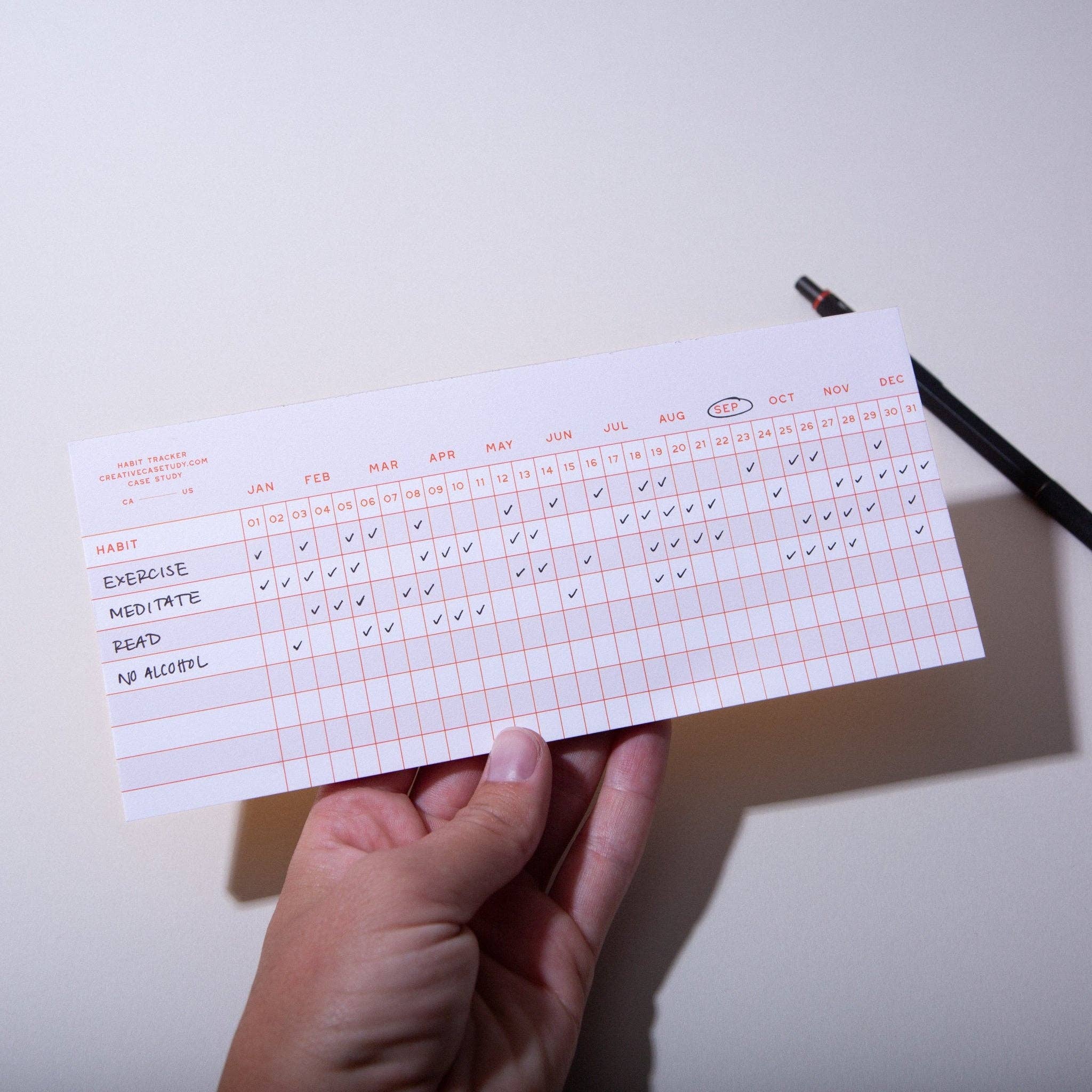 Habit Tracker Notepad – Daily & Monthly Grid Habit Tracker