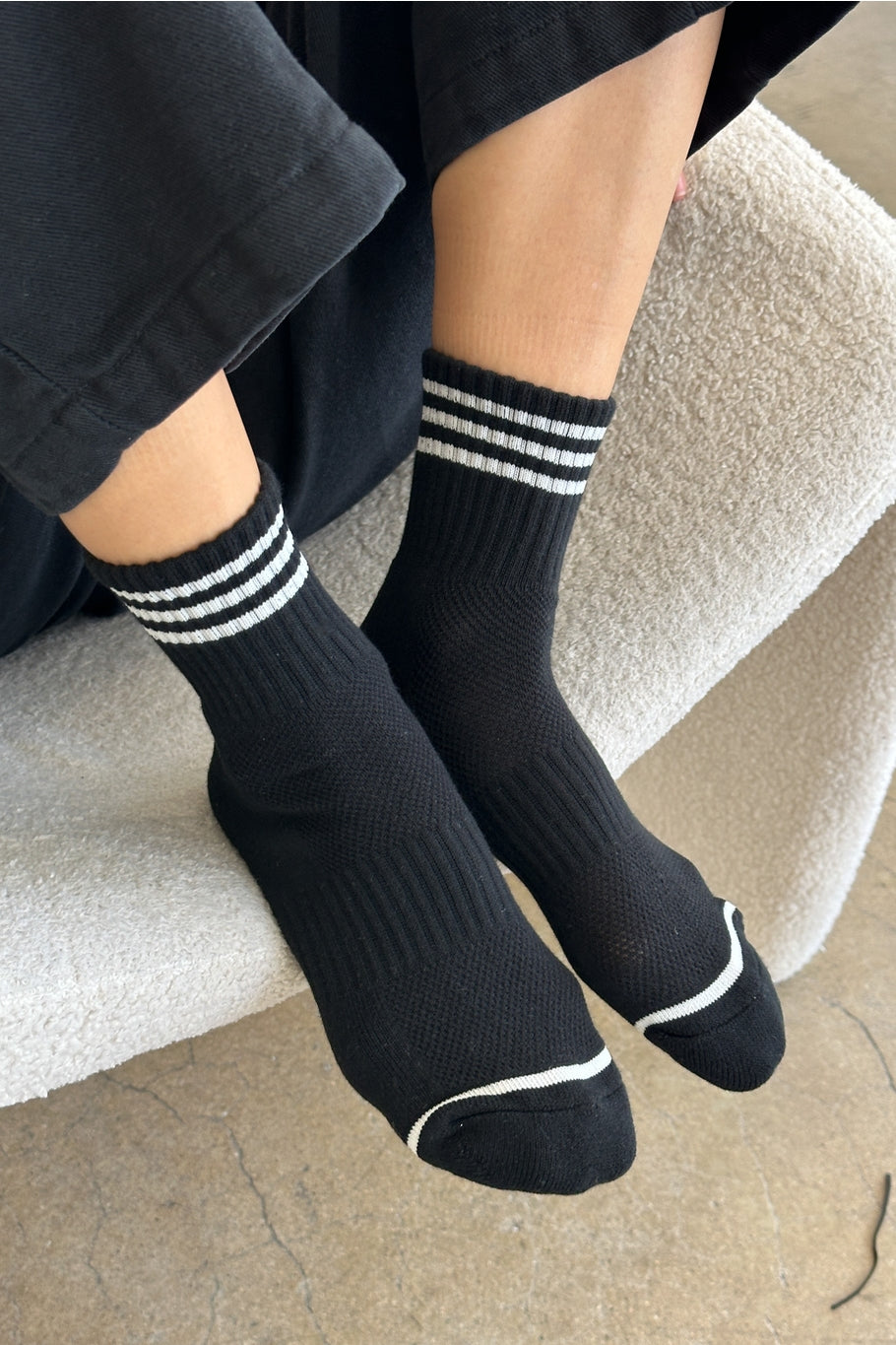 Black + White Girlfriend Socks