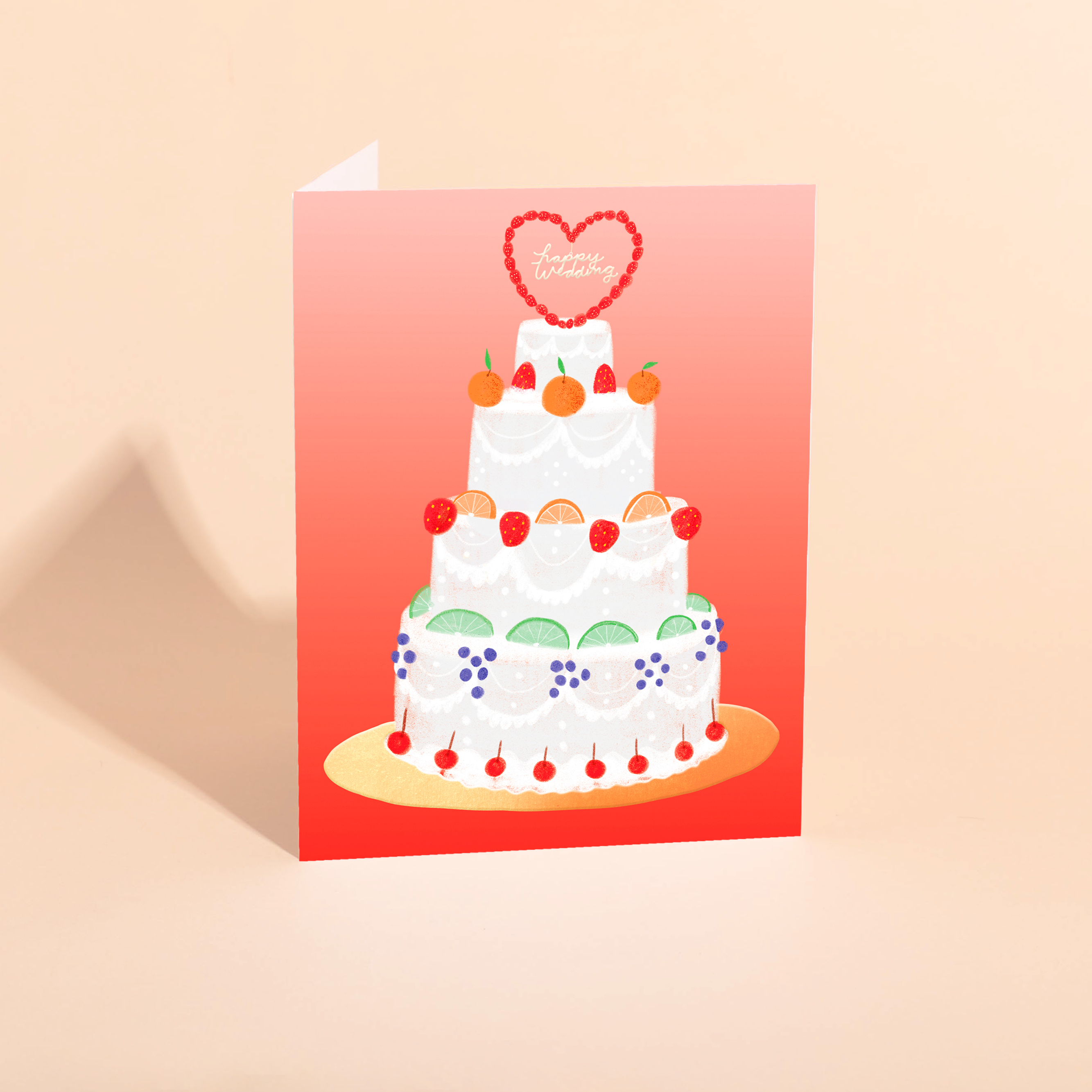 Fruit Cake Wedding Card