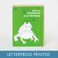 Toad Birthday Punny Card
