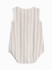 Bowie Bubble Romper - Enzo Stripe/Beige