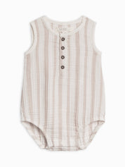 Bowie Bubble Romper - Enzo Stripe/Beige