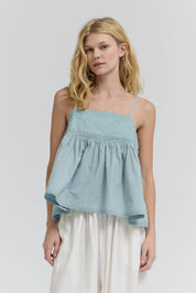 Embroidered Sleeveless Top