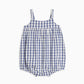 Caspia Seersucker Bubble Romper - Marino Gingham