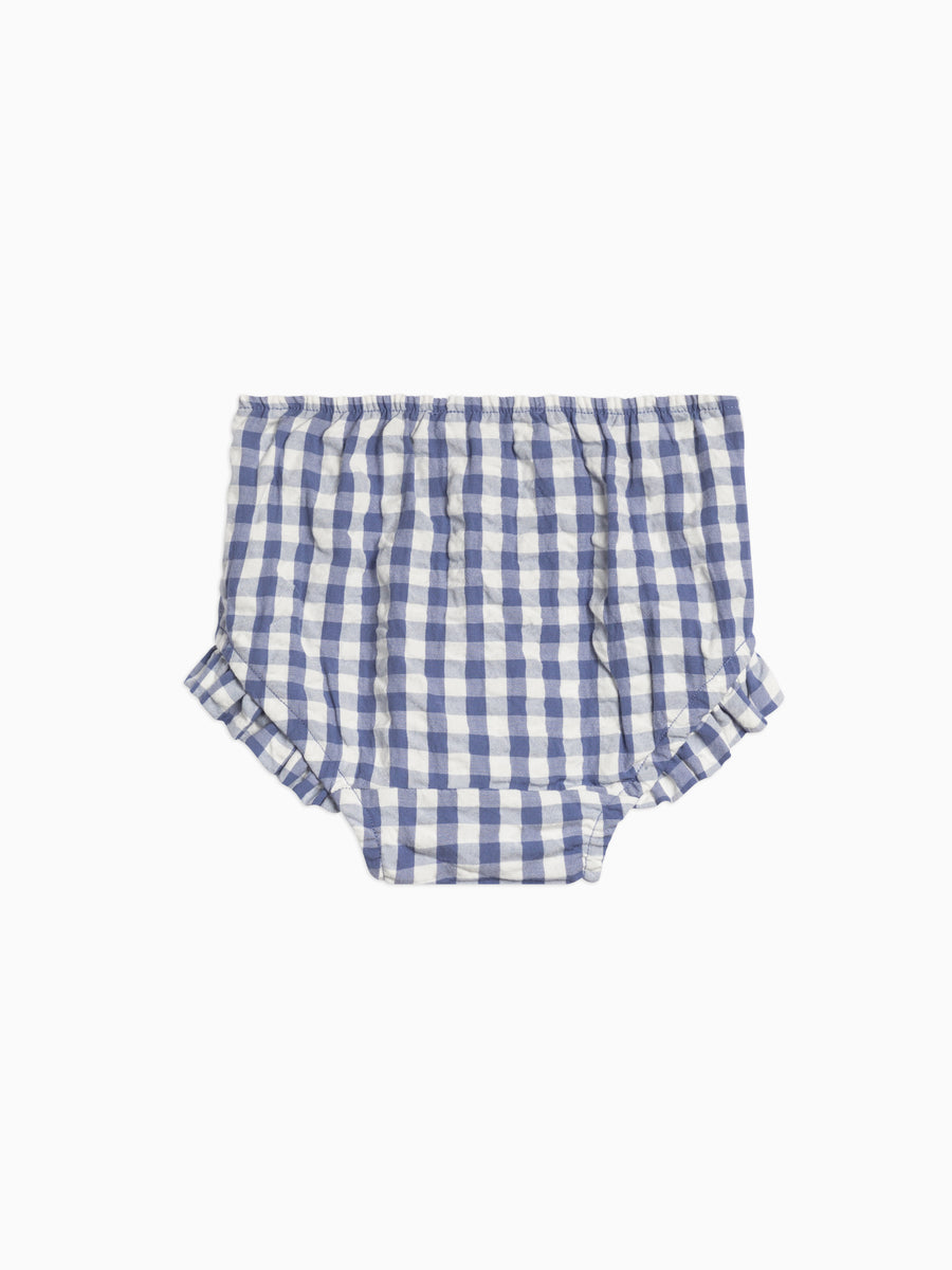 Helena Seersucker Ruffle Bloomer - Marino Gingham