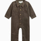Flynn Corduroy Collared Romper - Cypress