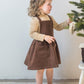 Aria Corduroy Overall Dress - Pinecone